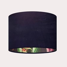 Lampshade navy blue velvet - blue,