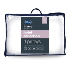 Silentnight Hotel Collection 4 Pack Pillows Luxury Hotel Quality Soft Back Side