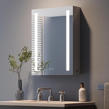 Bathroom Mirror Cabinet with LED Lights, 450 * 600mm Illuminated LED Bathroom,