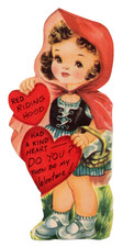 Vintage Valentine Card, RED