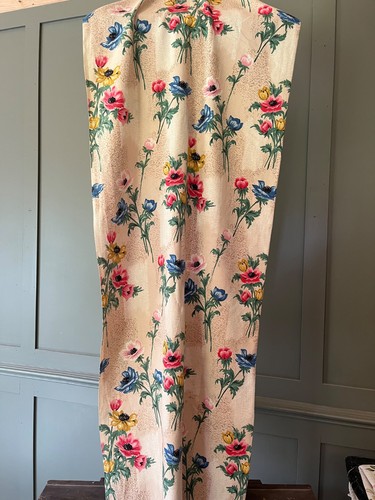 Vintage barkcloth fabric - barkcloth,