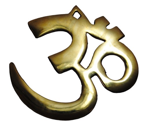 Large aum symbol brass - large, om