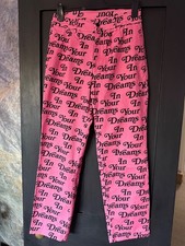Lazy Oaf  ‘In Your Dreams’ Pink Trousers Jeans W28” UK 10 Excellent Condition
