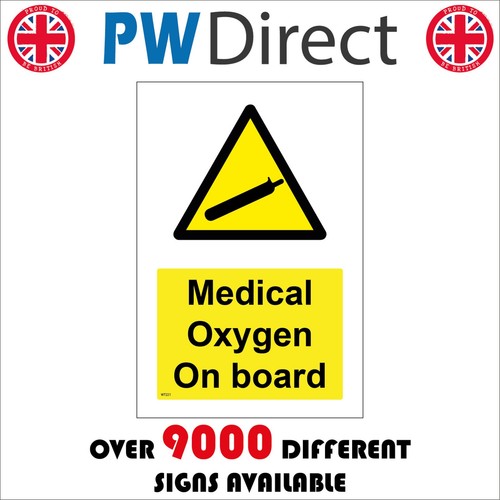 Sign medical oxygen board - medical,
