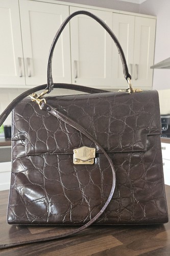 Vintage brown mock - vintage, croc