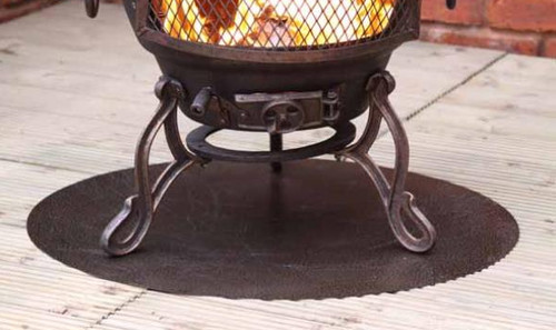 Heat mat chimenea fire - heat,