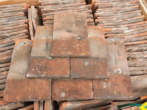 Reclaimed antique handmade red