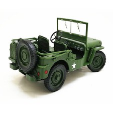 1/18 Willys WWII Tactical Jeep Off-road Military Vehicle Model Diecast Display