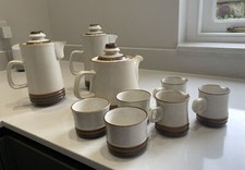 Denby Potters Wheel Large 1.5 Litre Tea 2x Coffee Pot Milk Sugar Set Catering