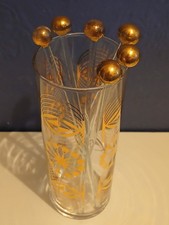 Art deco vtg glass gold - 6,