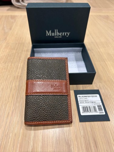 Mulberry scotchgrain card - mulberry,