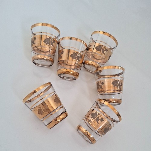 Vintage etched glasses - 6,