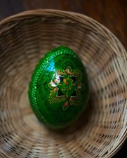 Hand-painted wooden Easter