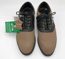 NWT !! DUNLOP GOLF Classic Saddle Brown Leather  Shoes  Men's Size 8.5"