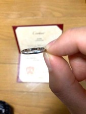 Cartier Wedding Band Ring K18 PT950 Platinum Women's Accessory w/ certificate