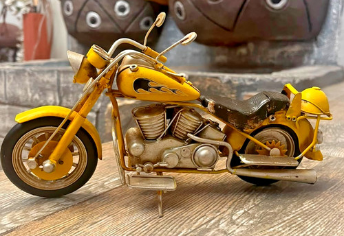 Vintage style metal motorcycle - vintage,