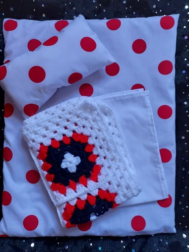 Dolls pram blanket pillow 4 - dolls,