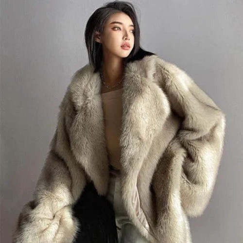 Women oversized loose faux - women's,