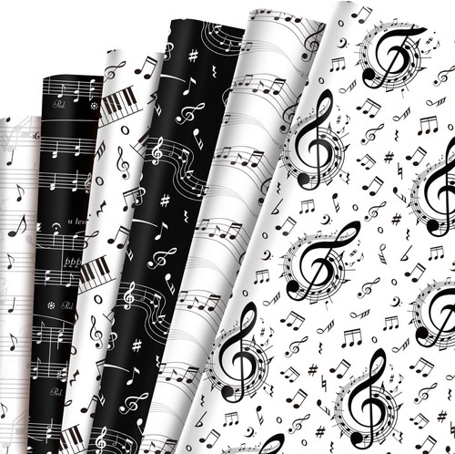 Elegant musical note gift wrap - musical,
