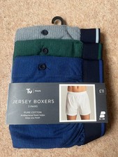 TU Mens Jersey Boxers 3 Pack