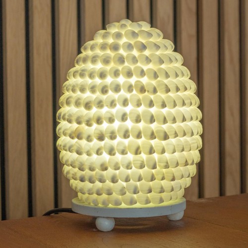 Boho sea shell lamp - lamp,