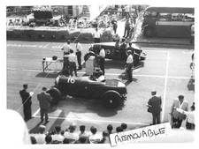 Vintage Old Photograph Racing Cars On Starting Grid Brighton Speed Trials 1960s