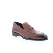 Di Bianco Volta Mens Brown Leather Slip On Loafers & Slip Ons Casual Shoes