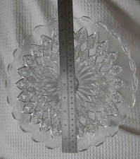 Cut Glass Cake Stand. 7 Inches Tall. Great Condition.