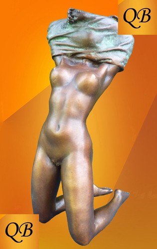 Art deco bronze figure - art,