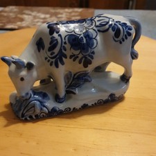 Vintage Bull Delft  Blue