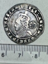 1577 over 7 over 6 Elizabeth 1st Hammered Silver Tudor Sixpence - VF (F448)