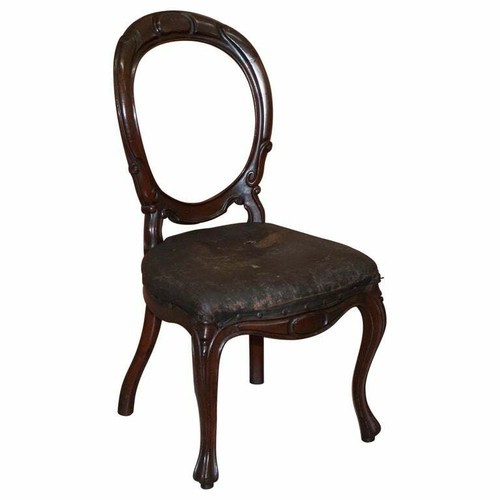 Victorian hand carved mahogany - carved,