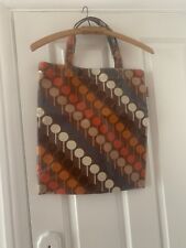 Orla Kiely Tote Bag Oil-Cloth & Leather Unusual Design SALE