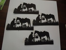 4 Die cuts Cowboy and horse
