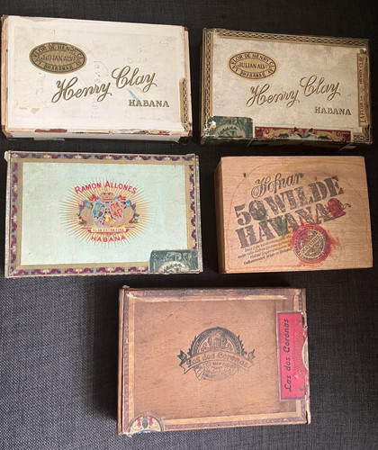 Vintage job lot wooden cigar - job,