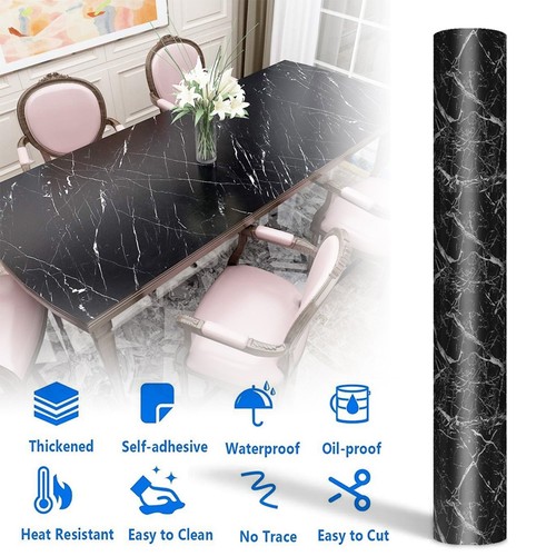 Glossy black marble sticky - glossy,
