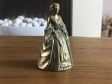 ANTIQUE 4" SOLID BRASS BELL "LADY BELL "MARTHA WASHINGTON" COLLECTABLE