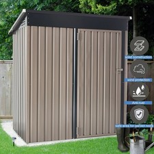 5 X 3FT Metal Garden Shed Outdoor Storage Cabinet House Box Pent Roof Lockable