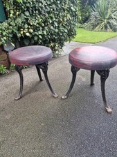 Pair vintage pub stools - pub,
