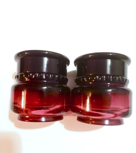 Vintage cranberry glass lidded - vintage,