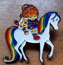 Rainbow brite metal enamel pin - rainbow,