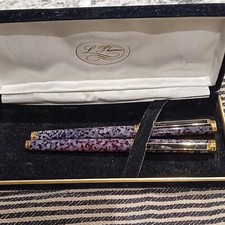 Vintage L'Plume Marble  Effect Fountain Pen Schmidt Nib and Rollerball Boxed