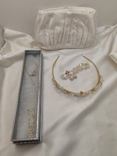 Bridal Jewellery Set ~ Tiara, Mini Crossbody Bag, Necklace, Bracelet & Earrings 