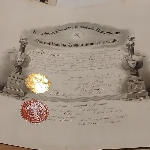 1885 signed knights templar - signed,