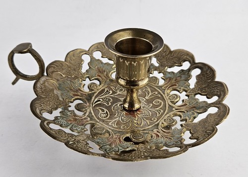 Vintage brass enamel - brass, &
