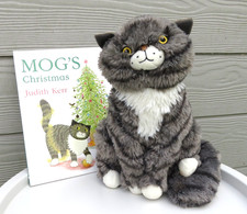SAINSBURYS MOG THE FORGETFUL CAT PLUSH SOFT TOY & CHRISTMAS BOOK BUNDLE SET RARE