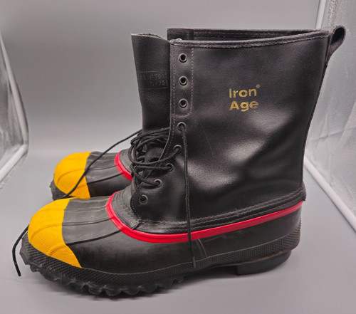 Iron age boots mens black - 13,