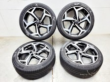 VOLKSWAGEN POLO MK6 17'' INCH ALLOY WHEEL SET WITH DAMAGED TYRES 215/45/R17 2021