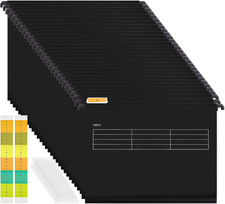 AKOLAFE 30 Pack Suspension Files A4 Black Filing Cabinet Dividers Hevy Duty H...