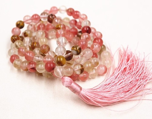 Watermelon mala prayer beads - watermelon,